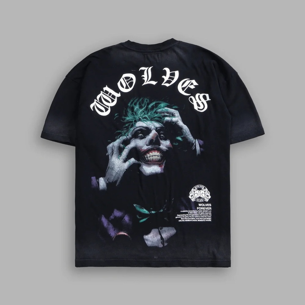 THE LAST LAUGH "PREMIUM" OVERSIZED TEE IN BLACK DRIFT WASH